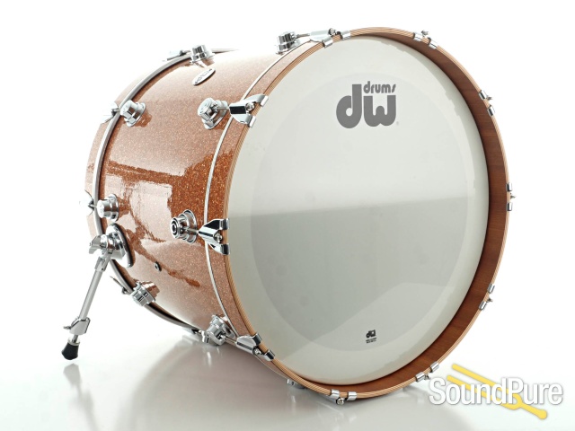 DW 4pc Collectors Maple Mahogany Drum Set-Champagne Glass — image 3