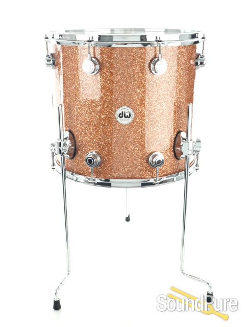 DW 4pc Collectors Maple Mahogany Drum Set-Champagne Glass — image 5