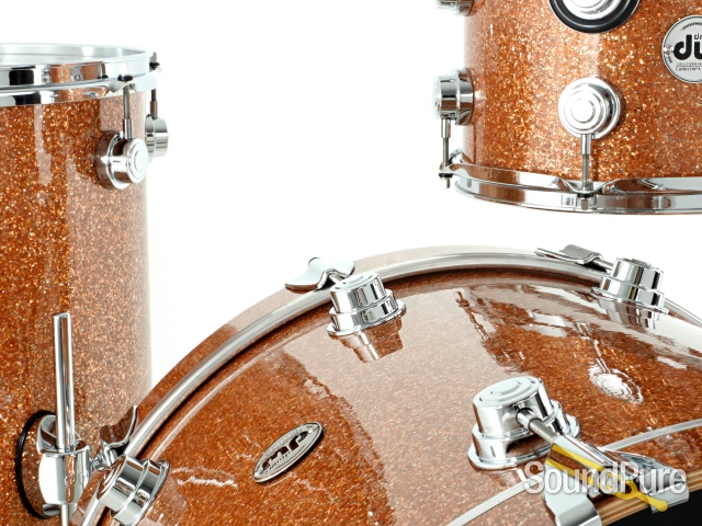 DW 4pc Collectors Maple Mahogany Drum Set-Champagne Glass — image 11