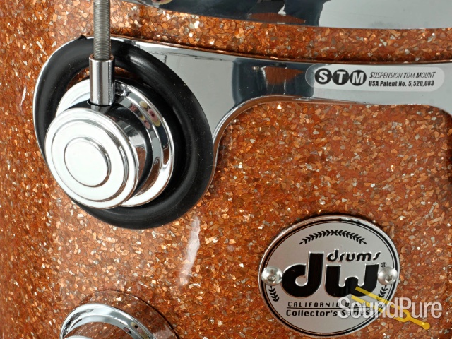 DW 4pc Collectors Maple Mahogany Drum Set-Champagne Glass — image 13