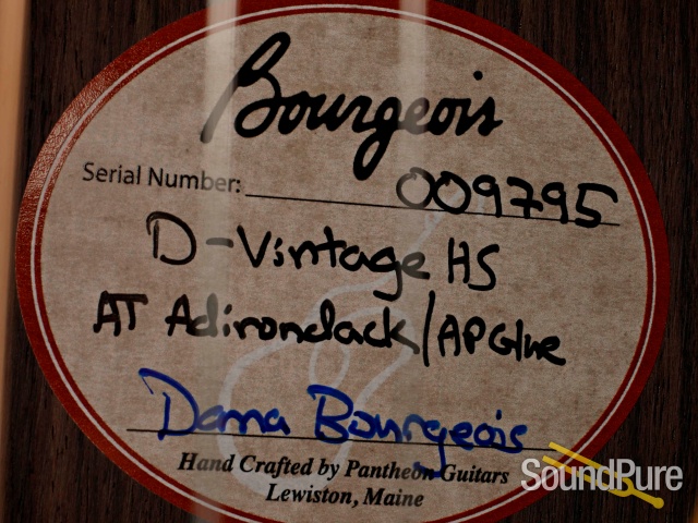 Bourgeois D-Vintage HS Acoustic Guitar #009795 — image 4