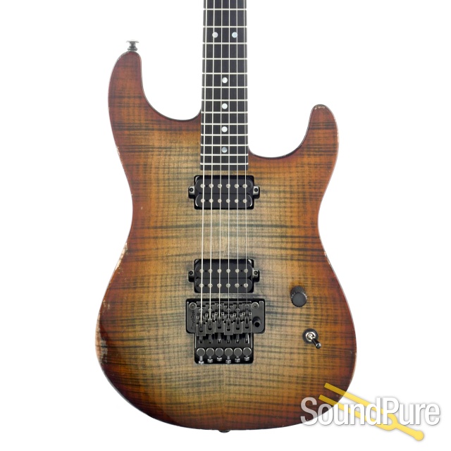 Luxxtone El Machete Geode Iced Amberburst Guitar #743 — image 1
