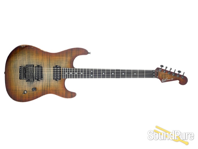Luxxtone El Machete Geode Iced Amberburst Guitar #743 — image 8