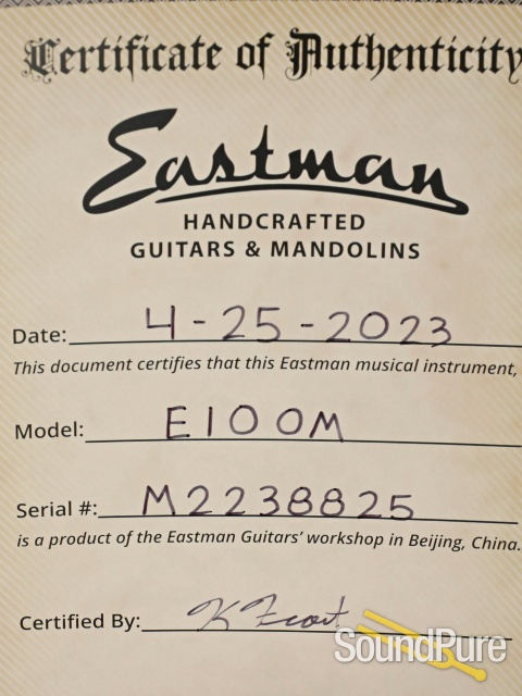 Eastman E10OM Adirondack/Mahogany Acoustic #M2238825 — image 5