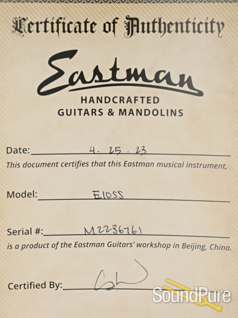 Eastman E10SS Addy/Mahogany Acoustic #M2236761 — image 5