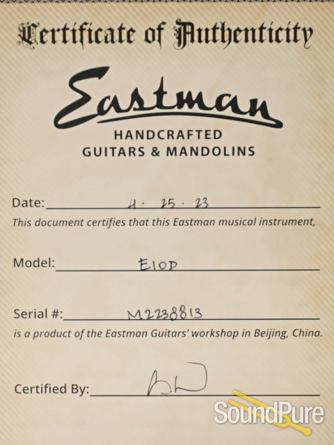 Eastman E10D Addy/Mahogany Acoustic Guitar #M2238813 — image 5