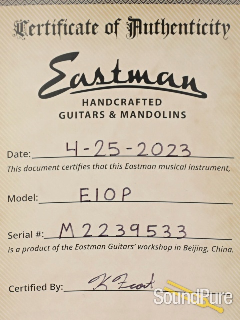 Eastman E10P Adirondack/Mahogany Acoustic Guitar #M2239533 — image 5