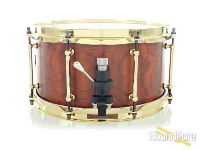 Metro 6.25x14 Jarrah Ply Snare Drum Quilted Bubinga Brass — image 2