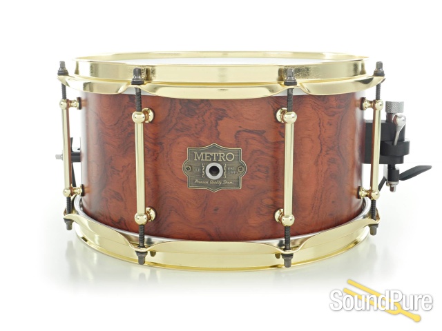 Metro 6.25x14 Jarrah Ply Snare Drum Quilted Bubinga Brass — image 1