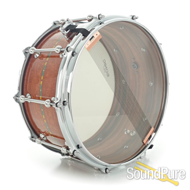 Metro 7.7x14 Queensland Walnut Ply Snare Drum Lacewood — image 4