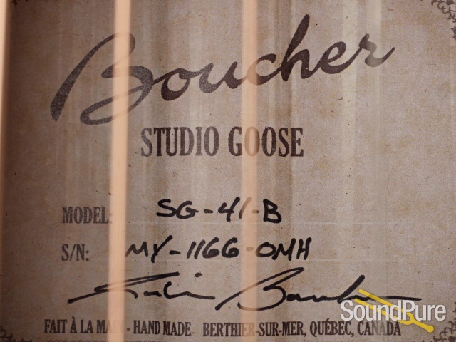 Boucher SG-41-B Adirondack/Mahogany #MY-1166-OMH - Used — image 4