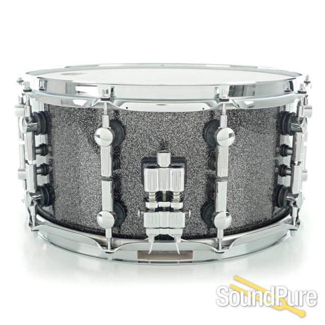 Sonor 7x14 SQ2 Heavy Beech Snare Drum-Black Sparkle Lacquer — image 5