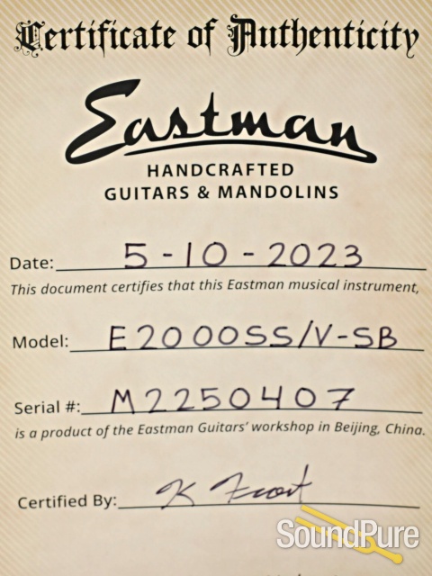 Eastman E20OOSS/V-SB Acoustic Guitar #M2250407 — image 5
