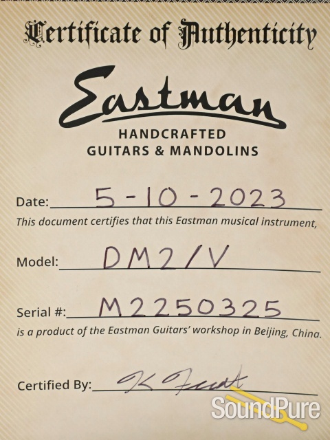 Eastman DM2/V Gypsy Jazz Acoustic Guitar #M2250325 — image 5