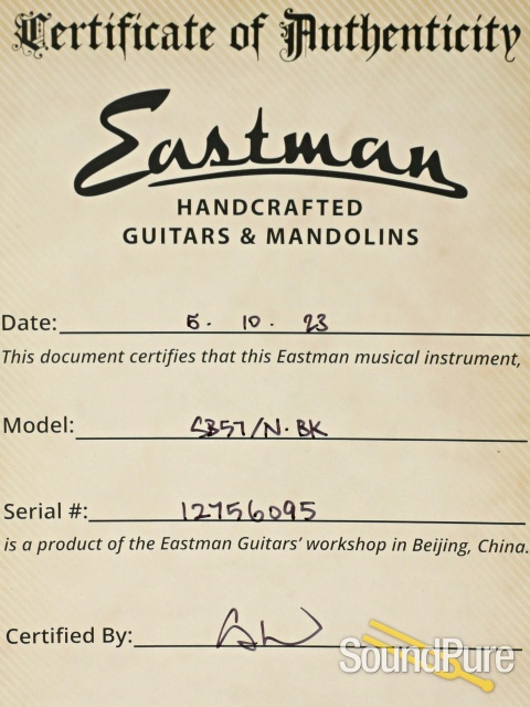 Eastman SB57/N-BK Black Electric Guitar #12756095 — image 6