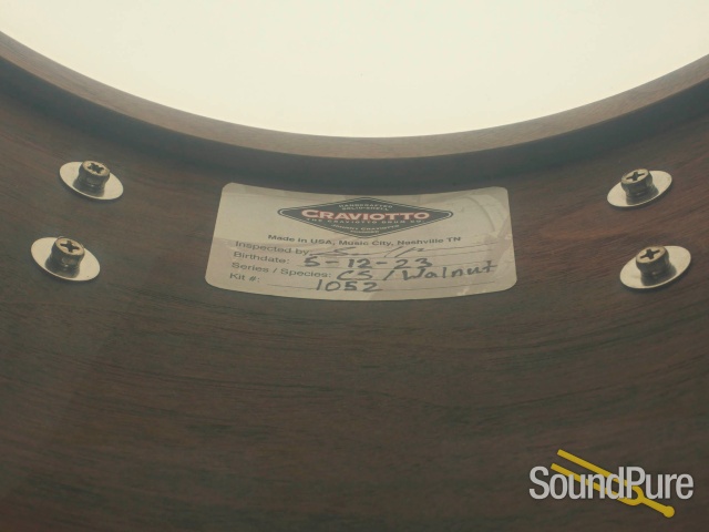 Craviotto 3pc Walnut Custom Shop Drum Set Cherry Inlay — image 5