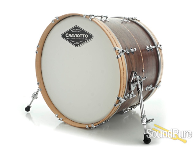 Craviotto 3pc Walnut Custom Shop Drum Set Cherry Inlay — image 8