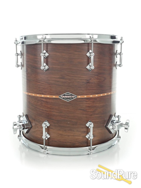 Craviotto 3pc Walnut Custom Shop Drum Set Cherry Inlay — image 10