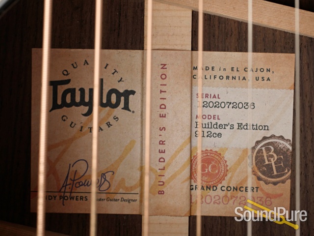 Taylor 912ce Builder's Ed. V Class Guitar #1202072036 - Used — image 7