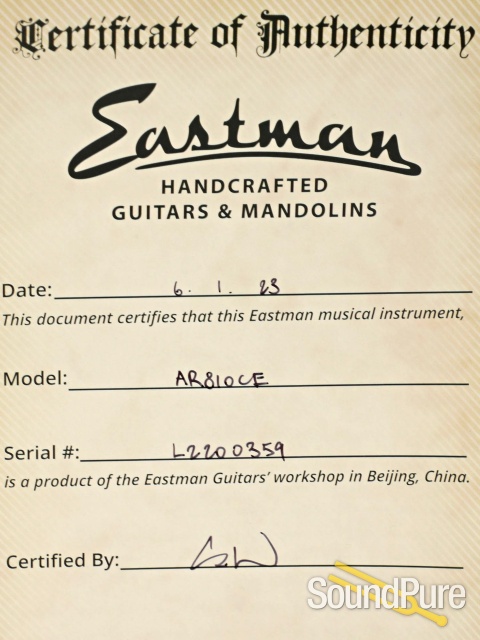 Eastman AR810CE Archtop Electric Guitar #L2200359 — image 5