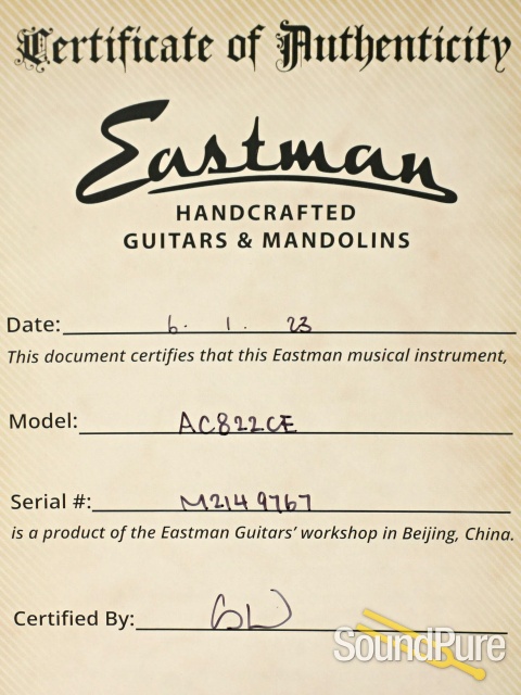 Eastman AC822CE Grand Auditorium Acoustic/Electric #M2149767 — image 5