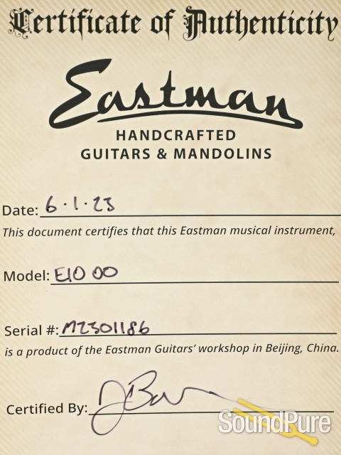 Eastman E10OO Adirondack/Mahogany Guitar #M2301186 — image 5