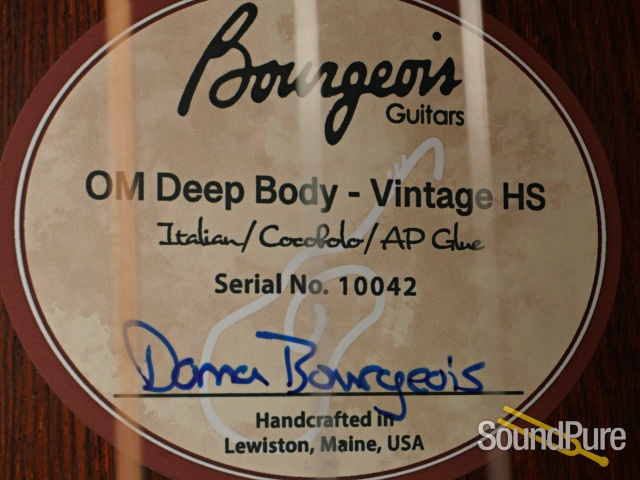 Bourgeois OM Deep Body Cocobolo Acoustic Guitar #10042 — image 7