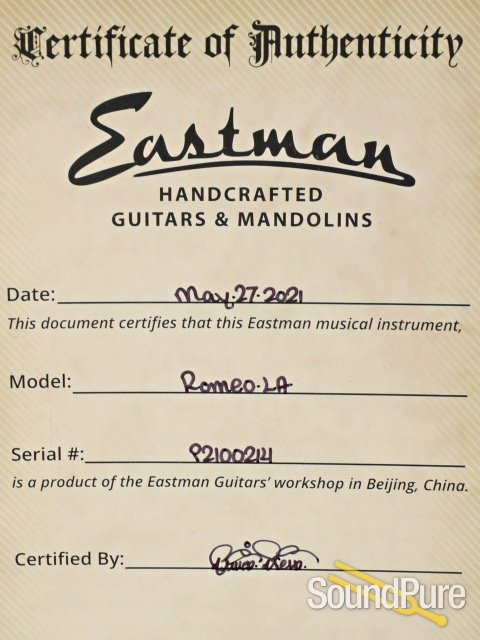 Eastman Romeo-LA Semi-Hollow Guitar #P2100214 - Used — image 5