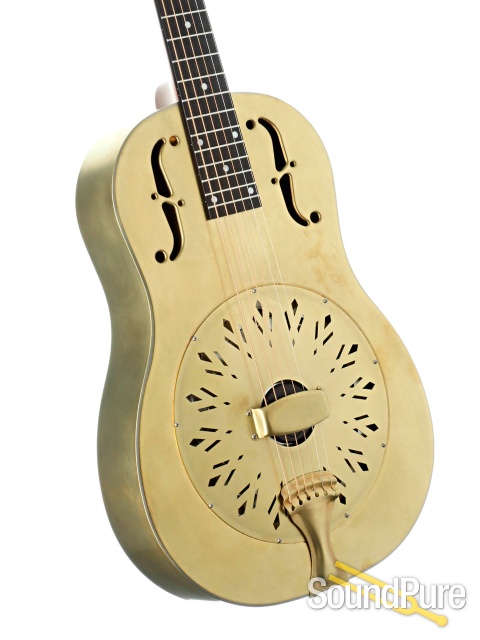 National Raw 12 Fret Brass Resonator Guitar #24926 — image 2