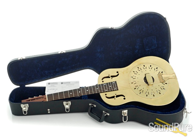 National Raw 12 Fret Brass Resonator Guitar #24926 — image 6