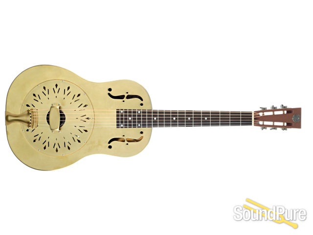 National Raw 12 Fret Brass Resonator Guitar #24926 — image 9