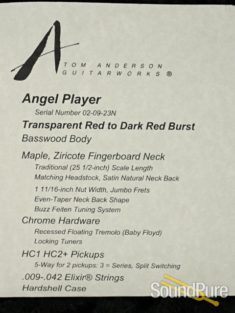 Anderson Angel Player Electric Guitar #02-09-23N - Used — image 5
