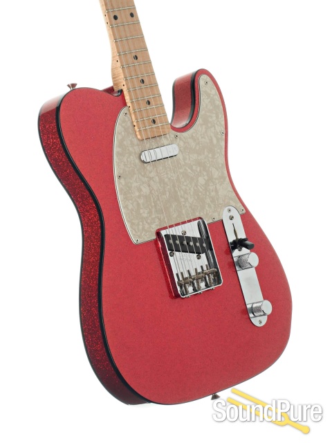 Fender CS Red Sparkle Telecaster Guitar #CN96185 - Used — image 2