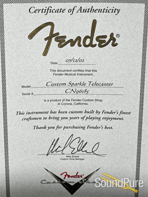 Fender CS Red Sparkle Telecaster Guitar #CN96185 - Used — image 5