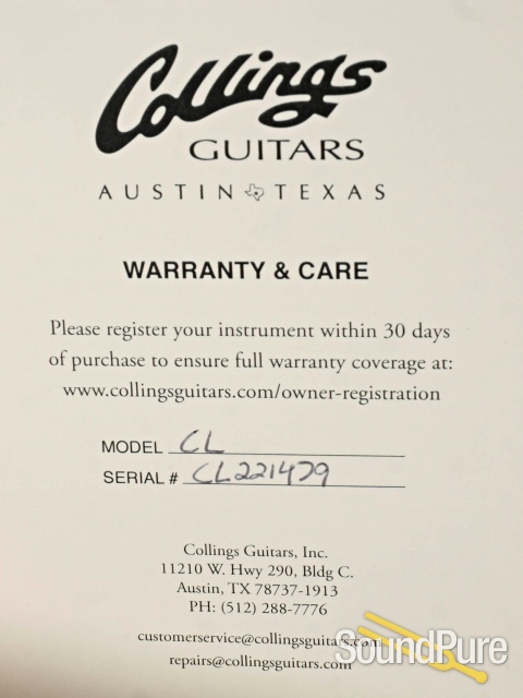 Collings City Limits Lemon Burst Guitar #CL221479 - Used — image 10