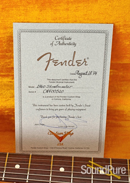 Fender CS '60 Reissue Stratocaster Guitar #CN400510 - Used — image 5