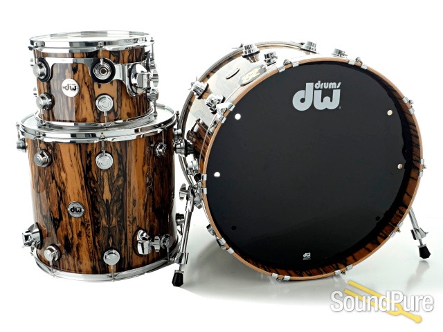 DW 3pc Collectors Exotic Series Maple Drum Set-Royal Ebony