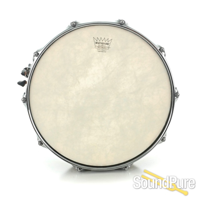 Pork Pie 5.5x14 Maple Snare Drum/Zebra Wood Veneer - USED — image 2