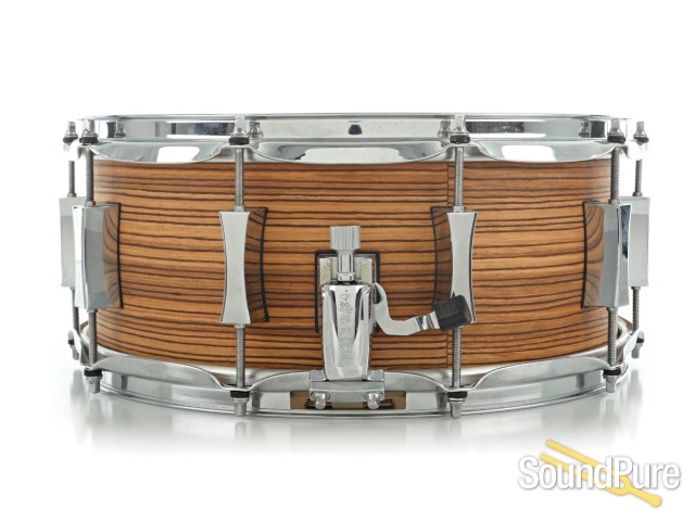 Pork Pie 5.5x14 Maple Snare Drum/Zebra Wood Veneer - USED — image 7