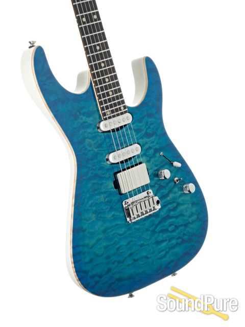 Anderson Angel Bora Bora Blue Burst Guitar #07-17-23A — image 3