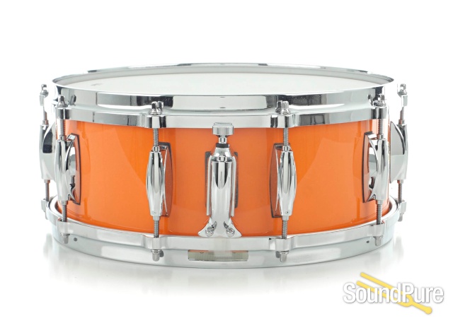 Gretsch 5.5x14 USA Custom Maple Snare Drum-Orange Gloss — image 3