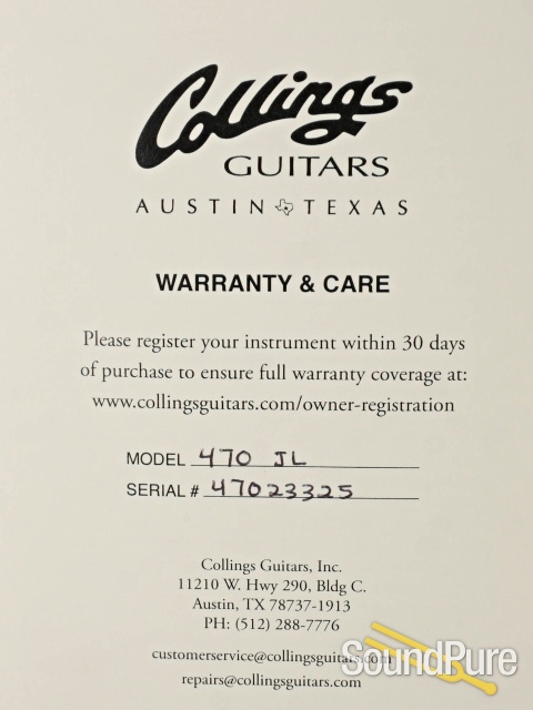 Collings 470 JL Antique Sunburst Electric Guitar #47023325 — image 4