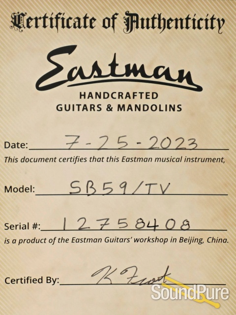 Eastman SB59/TV Vintage Classic Electric Guitar #12758408 — image 5
