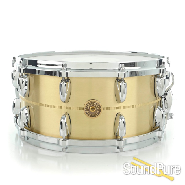 Gretsch 6.5x14 USA Custom Bell Brass Snare Drum Used