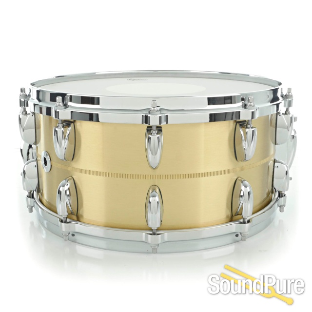 Gretsch 6.5x14 USA Custom Bell Brass Snare Drum Used — image 6