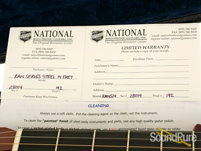 National Reso-Phonic Raw 14 Fret Steel Resonator #25014 — image 4