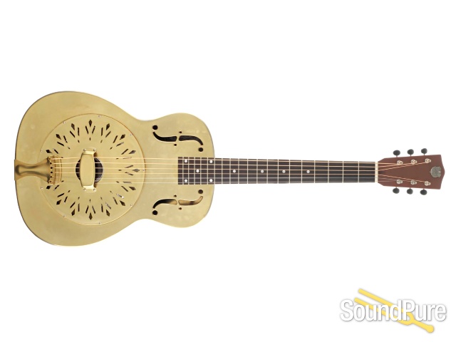 National Raw 14 Fret Brass Resonator Guitar #25052 — image 6