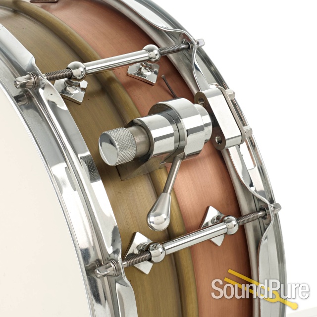 Craviotto 5.5x14 AK Masters Metal Copper/Brass Snare Drum — image 3