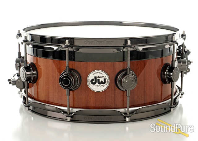 DW 6x14 Collector's Top Edge Maple/Mahogany Snare Drum — image 1