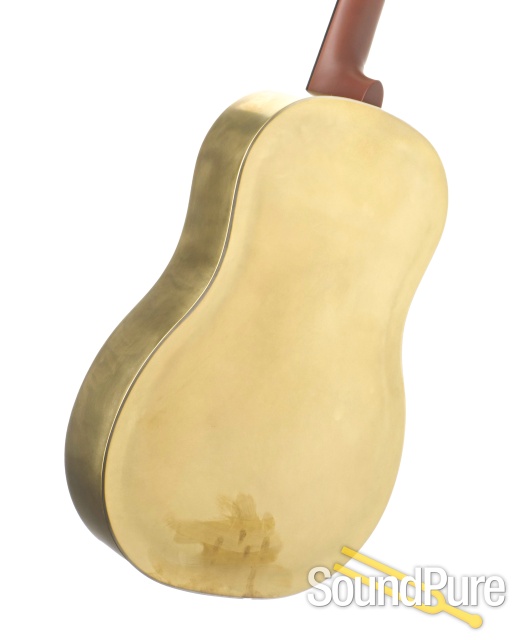 National Raw Brass Tricone 12 Fret Resonator Guitar #25063 — image 3